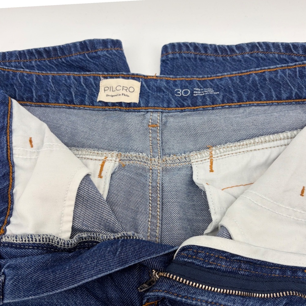 Pilcro Anthropologie High Rise Wide Leg Jeans 30 Medium Wash Cotton Boho Chic - Picture 10 of 16